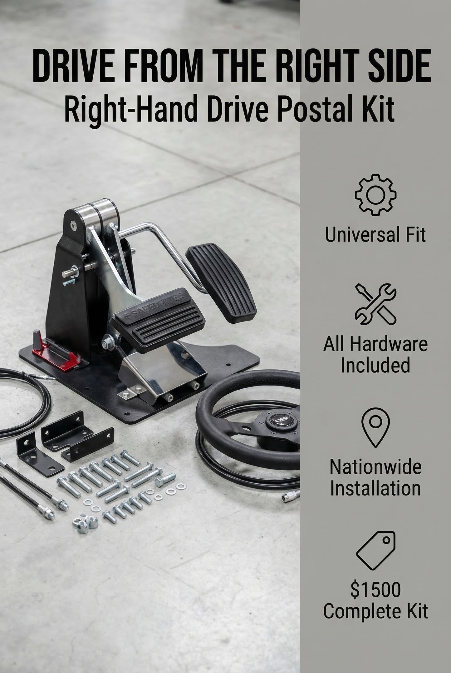 Full right hand drive installation kit ready to work. dash kit universal.