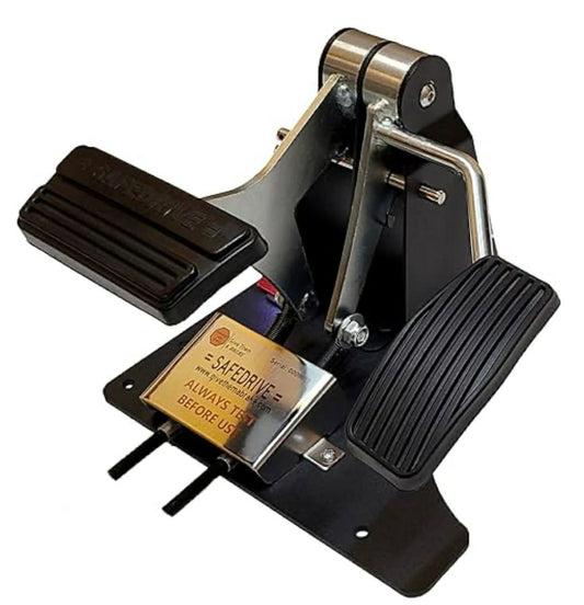 Universal brake and gas pedal kit comes with steering assembly. Will fit any vehicle this price includes installation